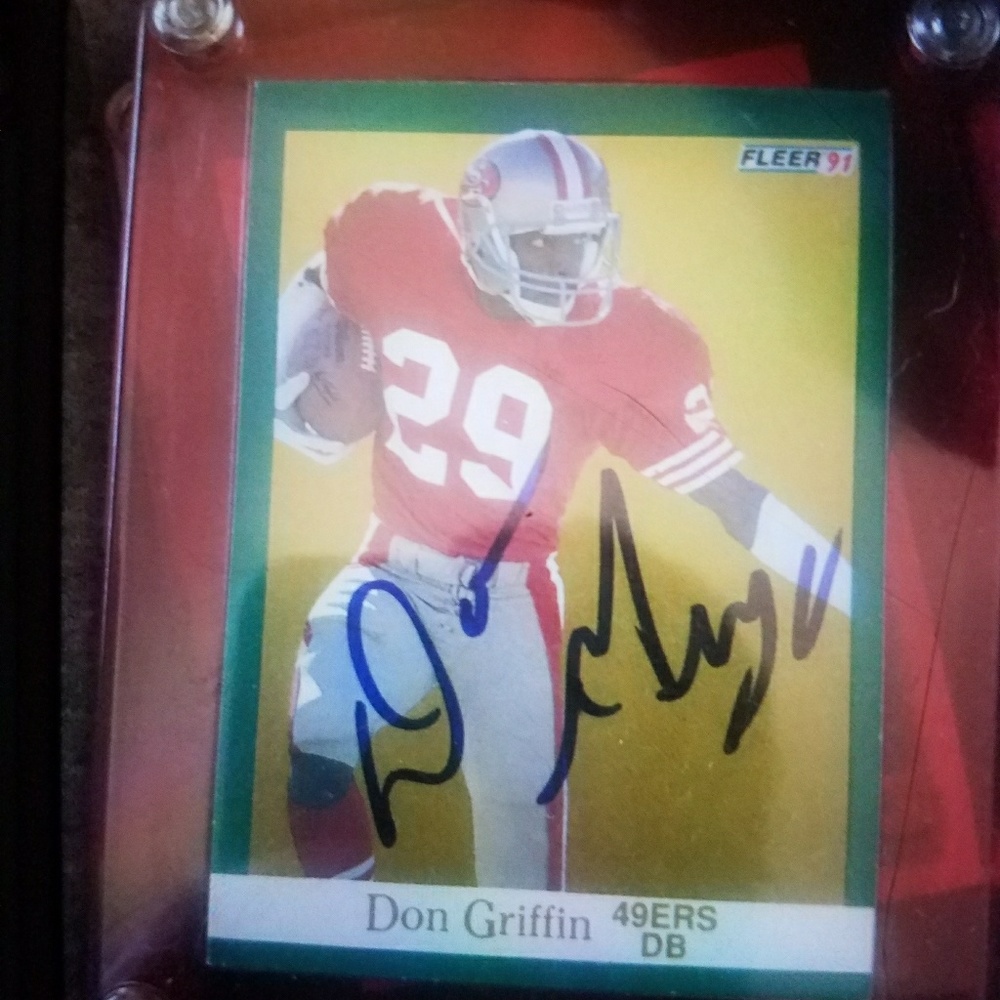 2 signed 49er cards